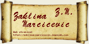 Žaklina Marčićević vizit kartica
